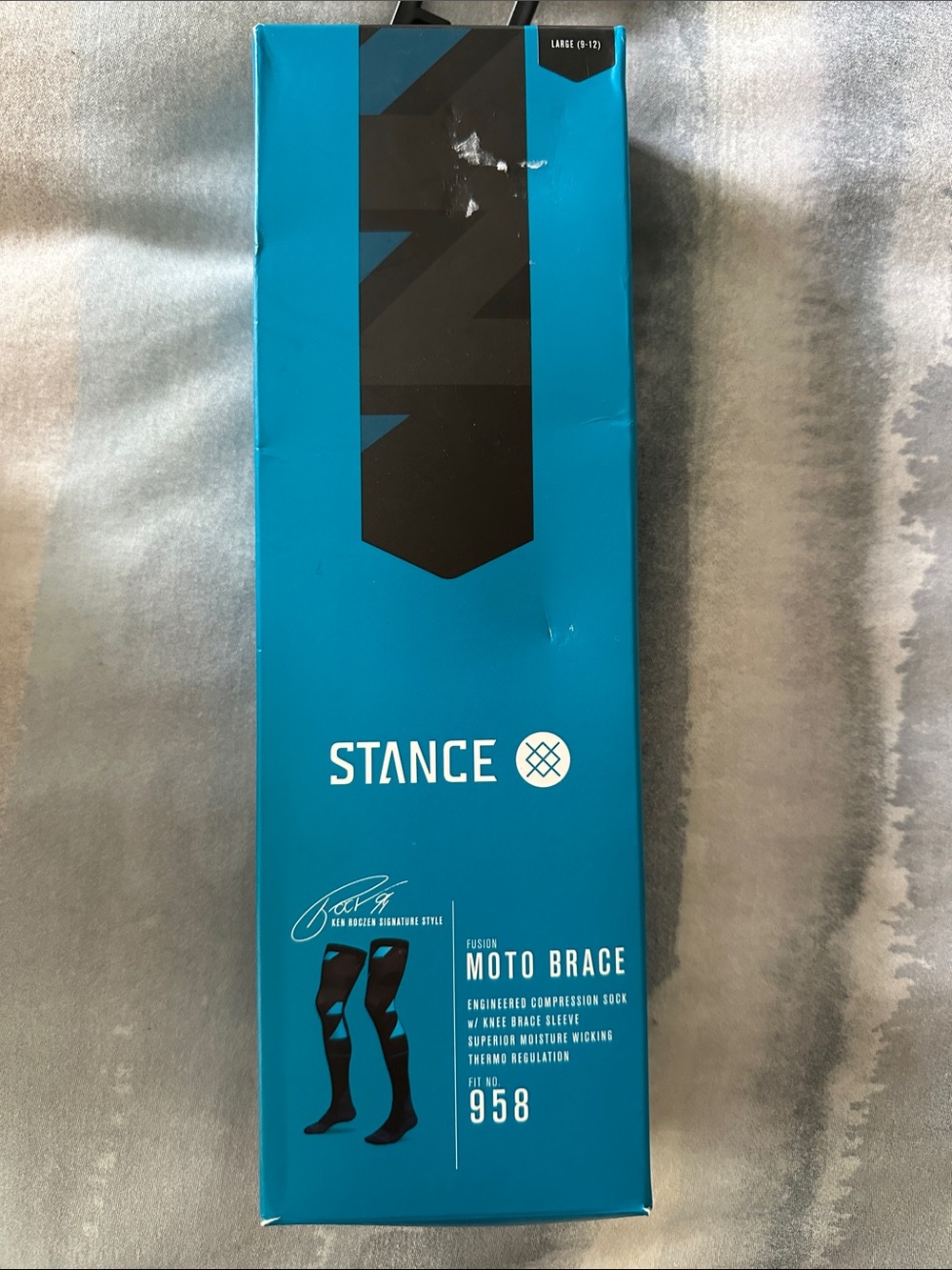 Stance Fusion Moto Brace Socks Striker Mens Large 9-12 fit no 958 new with tags